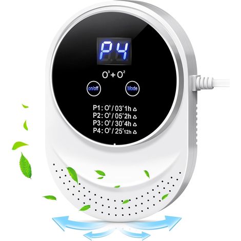 Générateur d’ozone 300mg/h et ioniseur. Anti-odeurs pour maison, animaux, toilettes, cuisine. Portable. (1/5)