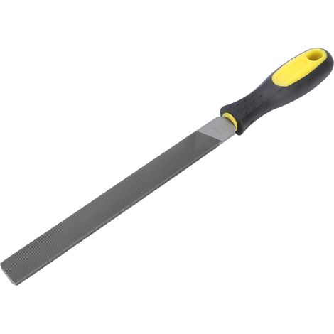 Lime plate en acier de 20 cm avec manche, outil d'affûtage et de façonnage pour métaux, lime à dents grossières (1/5)