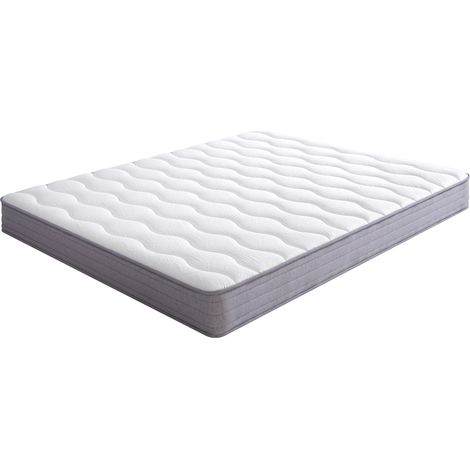 Federkernmatratze 140 x 200 cm, 20 cm dick, H3, ergonomisch, weiß, gerollt (1/5)