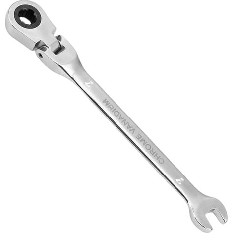 1 clé à vis coudée de 13 mm - Clé mixte flexible avec tête mobile - Clé à vis métallique pour miroir - Convient pour jeu de clés à cliquet (1/5)