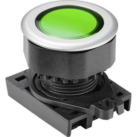 TRU COMPONENTS TC-10343976 S3PFU-P3G Bouton-poussoir bouton vert (transparent) 1 pc(s) S630012 (1/2)