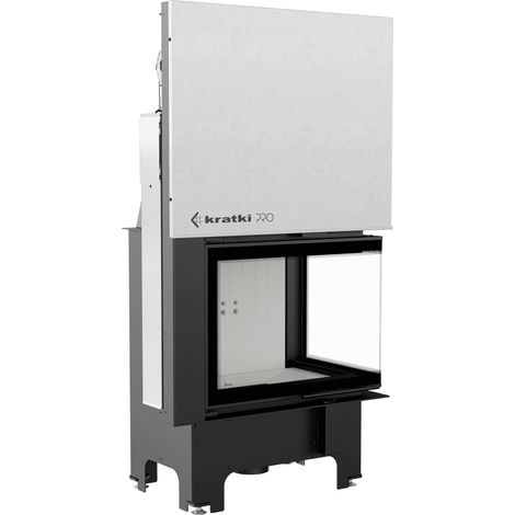 Kamineinsatz aus Stahl KRATKI VNP 700/480 12 kW Ø 200 mit Schiebetür (1/5)