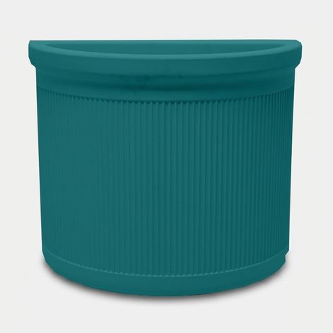 Vase d'extérieur en LLDPE Millerighe avec paroi latérale - Vert (1/3)
