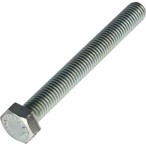 Vis métaux Tête hexagonale TH M8X70 Classe 10.9 Acier zingué-10 pièces