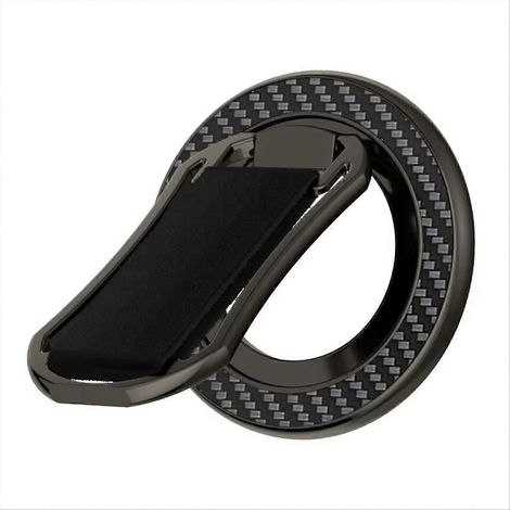 Magnetische Handyhalterung mit 360° drehbarem doppelten magnetischen Fingerring für 15- und 16-Zoll-Handys (schwarz) (1/5)