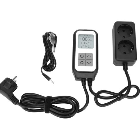 WiFi Smart Digital Temperature Controller Socket Remote Controlling Timer Setting for Home EU Plug 100‑250V