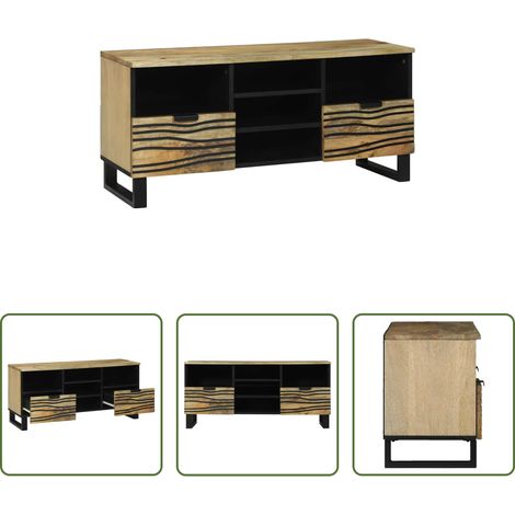Meuble TV - Unites TV avec tiroir Marron 100 x 33 x 46 cm Bois d'ingénierie (1/5)