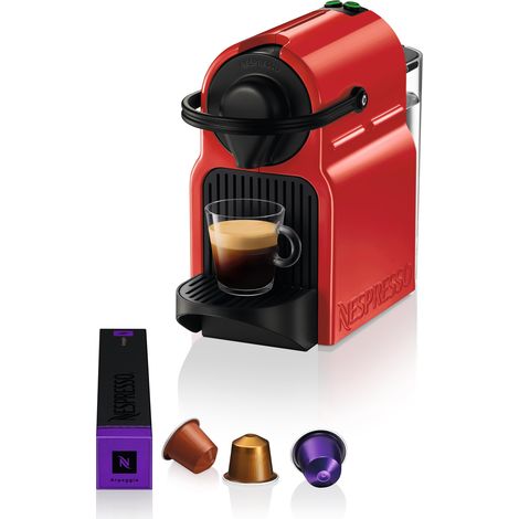 Krups – Cafetière à dosettes Nespresso Inissia rouge 0,7 L – Pression 19 bars – Puissance 1260 W – Système de chauffage rapide en 25 secondes