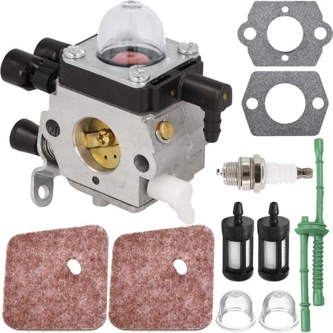 FS38 Carburateur pour Stihl FS 38 FS55R FS45 FS46 FS55 FS55C FS 55R 2-Mix débroussailleuses Remplacement pour ZAMA C1Q-S282 4140 120 0623 41401200623B (après 2013-2015) (1/5)