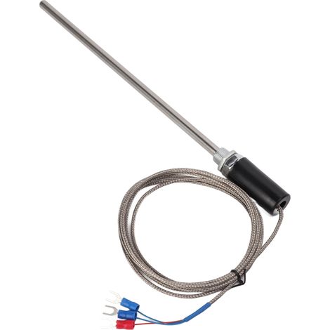 Sonde thermocouple PT100 M12 en acier inoxydable, capteur de température 200mm, 0-400°C, câble 2m. (1/5)