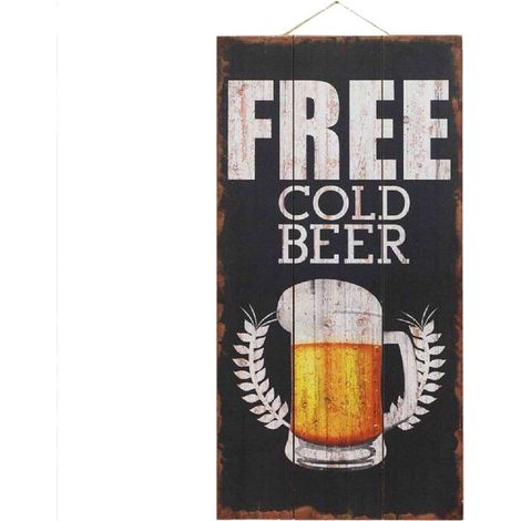 Décoration murale en bois à suspendre Cold Beer