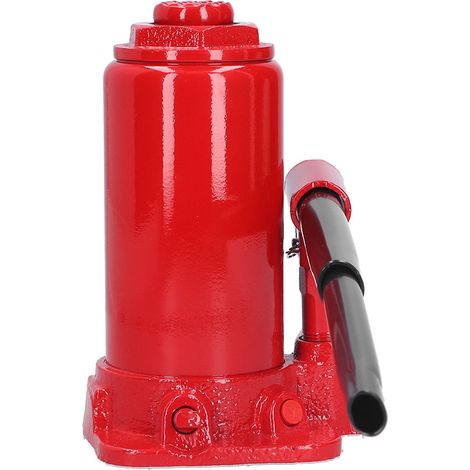Cric hydraulique 10 tonnes rouge, équipement de réparation et d'entretien automobile pour atelier mécanique (1/5)