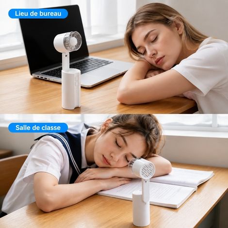 Ventilateur Bureau Oscillant 17 x 9,2 x 22,6 cm Blanc 3600 mAh 6 W USB (1/4)