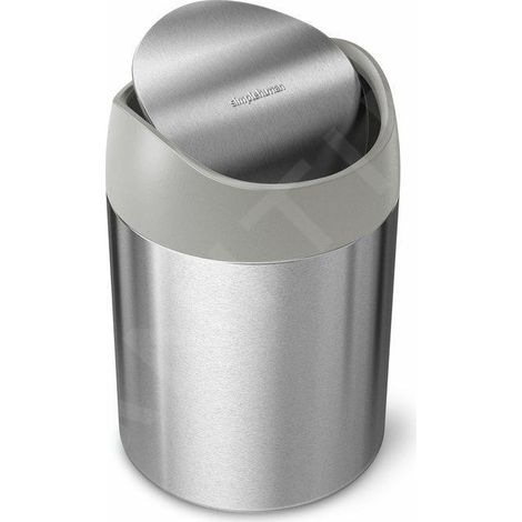 Simplehuman - Mini poubelle de table, 1,5 l,  inox brossé CW2084 (1/4)