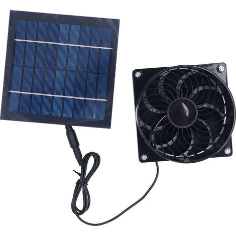 Ortviai Ventilateur d’extraction solaire 5 W pour grenier, abri, poulailler – Écoénergétique, installation facile