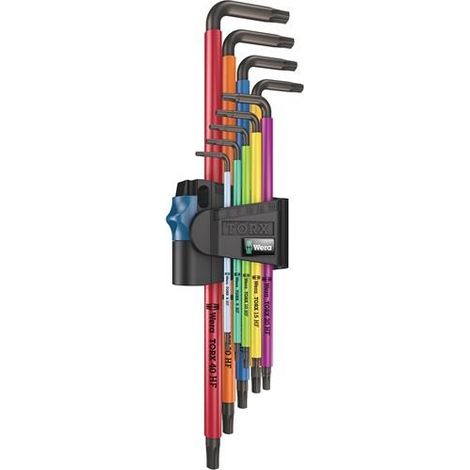 Wera  juego  de  destornilladores  angulares  967/9  TX  XL  HF  9  piezas.  T8  -  T40  -  5024470001