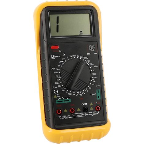 Multimètre DC/AC jusqu'à 1000V – Courant jusqu'à 10A – Résistance jusqu'à 200 MΩ – Température climatisation – Capacimètre – Wilmart (1/2)