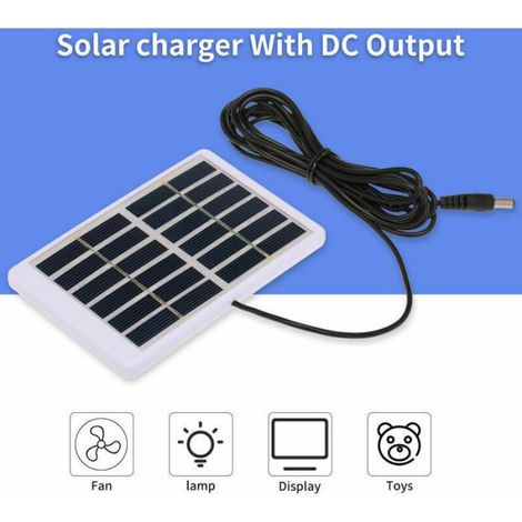 Panneau Solaire - Polycristallin - 1.2 W - 6 V - Pour Éclairage Extérieur et Pompe Fontaine - 1 Pièce (1/5)