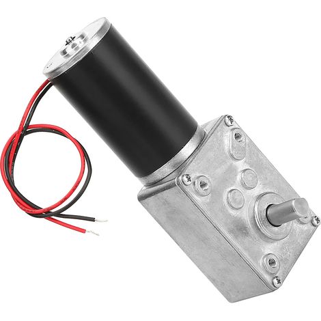 Drehzahlreduzierender elektrischer Getriebemotor, Schneckengetriebemotor für Reversierbetrieb, 8 mm Welle, 12 V (12 V, 30 U/min) (1/5)