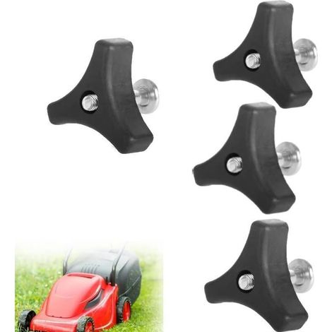 Boulons de rechange pour tondeuse à gazon, poignée de tondeuse à gazon universelle, poignée de tondeuse à gazon, poignée triangulaire de tondeuse à gazon 4 pièces, outils de tondeuse à gazon (1/5)