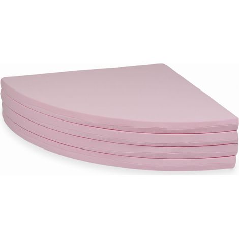 Tappeto da gioco per bambini, rotondo, pieghevole, 160 cm, rosa cipria (1/4)