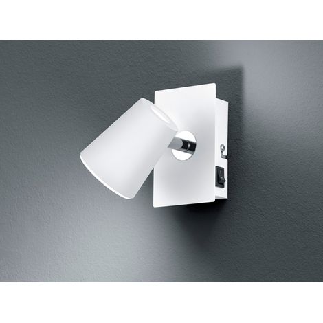 LED Wandstrahler NARCOS Weiß mit Schalter, Breite 7,5cm (1/5)