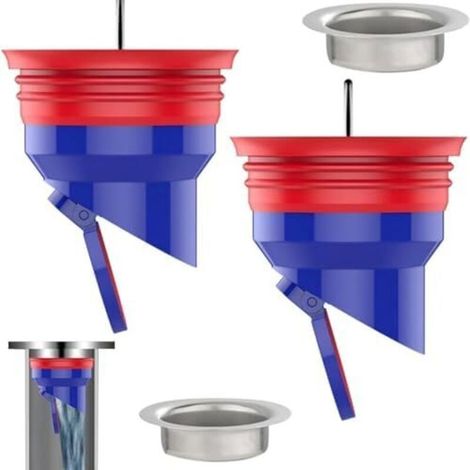 Clapet Anti-Mauvaise Odeur pour Douche - Ensemble de 2 Siphons pour Douche Italienne avec Bondonde Anti-Odeur, Bonde de Douche Étanche pour une Douche Sans Relents Désagréables (1/5)