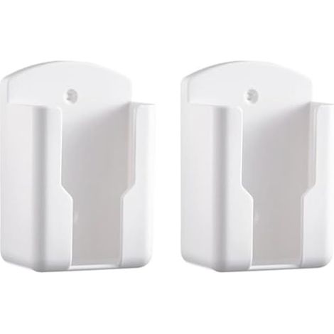 Support mural pour télécommande pour un rangement efficace, fabriqué à partir de plastique robuste, conçu pour garder plusieurs télécommandes organisées sur le mur (blanc) (1/5)