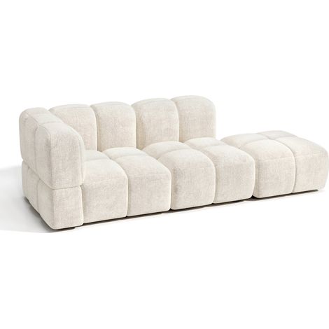 Canapé modulable 5 places en velours texturé (1/5)