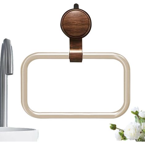 Anneau Porte-Serviette Support Mural à Ventouse pour essuie-Mains antirouille, étanche, décoration moderne pour maison, cuisine, toilettes, camping-car, bureau, dortoir, hôtel (1/5)