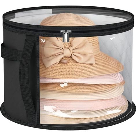 Sac de rangement pour chapeaux, boîte pliable, légère et respirante, idéale pour la maison et les voyages. (1/5)