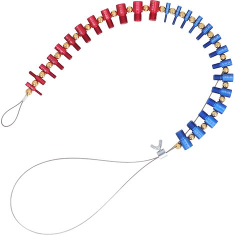 Vérificateur de filetage détachable en pouces, métrique mâle femelle, identifiant 26 tailles, jauge d'écrou et de boulon pour les zones fermées (1/5)