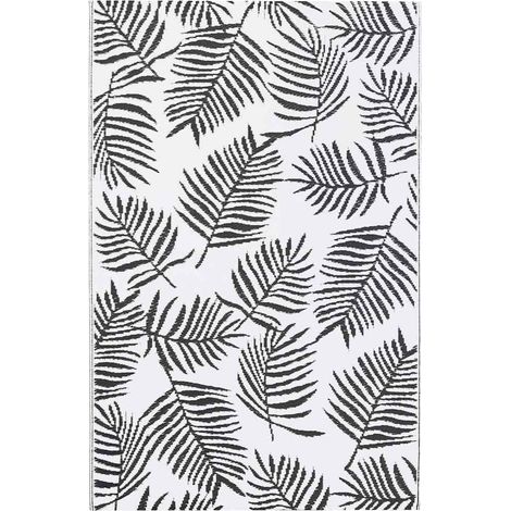 Maison Exclusive - Outdoor-Teppich ARAKIL Weiß und Schwarz 160x23 (1/5)