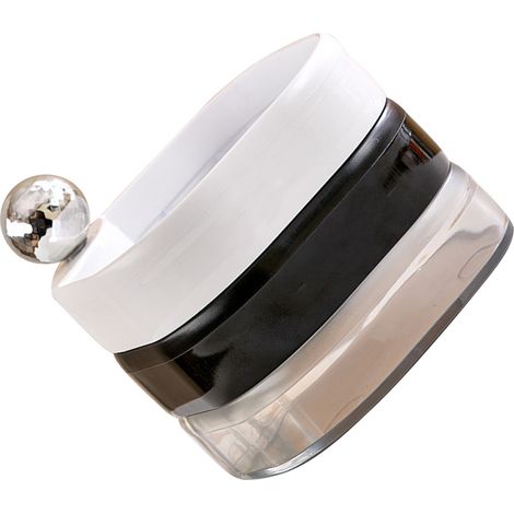 Boîte à bijoux rotative multicouche en plastique anti-oxydation, idéale pour bracelets et boucles d'oreilles, format voyage, blanche, noire et transparente.