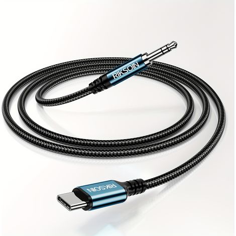 Aux auf USB-C Typ-C auf 3,5-mm-Audioadapter, Hi-Fi-Stereo-Kopfhörerkabel (Stecker), Auto-Aux-Kabel kompatibel mit iPhone 17, 16, 15 Pro Max und P. (1/5)