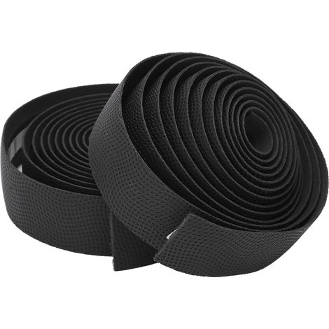 Lot de 2 rubans de guidon pour vélos de route, ruban de guidon extra long en gel, texture ondulée, adapté au cyclisme, antidérapant, confortable et absorbant la transpiration. (1/5)