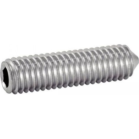 100 Vis Sans Tête Six Pans Creux Bout Cuvette 2.5 x 5 mm - ISO 4029 - DIN 916 - NFE27-183 - UNI 5929 - Inox A2 - D-Work
