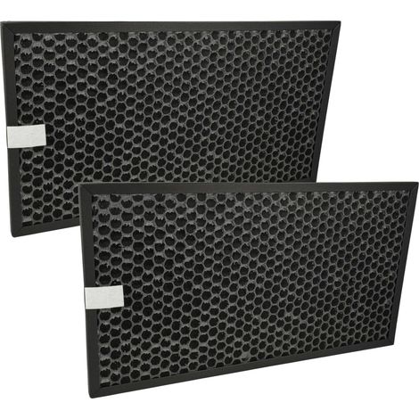 vhbw 2x Aktivkohlefilter Ersatz für Sharp FZD40DFE für Luftreiniger - Luftfilter Schwarz