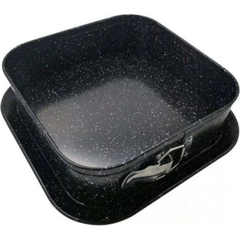 Moule À Gâteau - Amovible - 27x27 Cm - En Métal - Pour Four Et Congélateur - Noir - 1 Pièce (1/4)