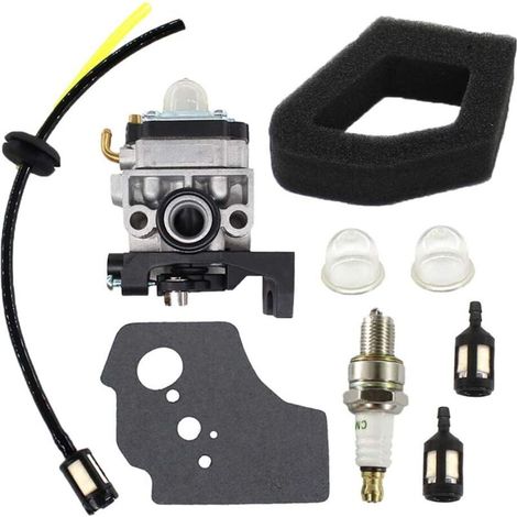 Carburatore e guarnizione con filtro dell'aria e set di raccordi per tubo flessibile per tosaerba GX25, GX35, GX 25 35, HHT35, HHT35S, FG110, pompa di adescamento di ricambio
