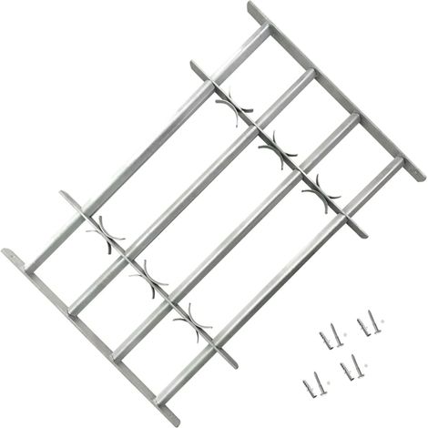 vidaXL Grate per Finestre Regolabili 4 Barre Trasversali 700-1050 mm
