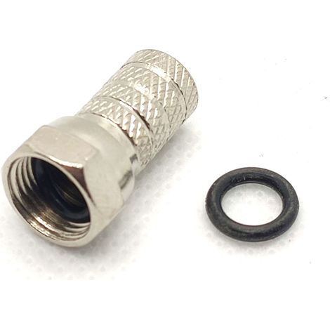 Connecteur F Macho Coaxial 6,6mm avec rondelle en caoutchouc K14926