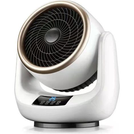 Radiateur électrique d'appoint avec télécommande, protection sûre contre la surchauffe et le basculement, chauffage rapide avec 3 réglages de chaleur (1/5)