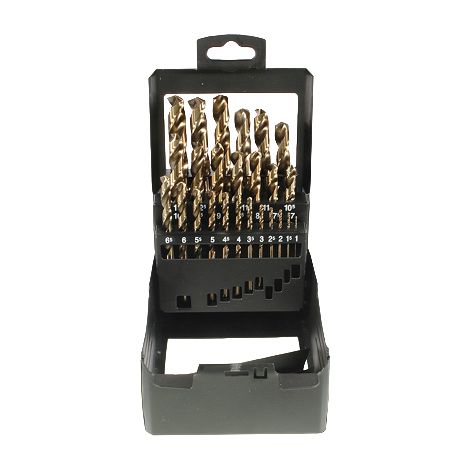 Scatola in metallo da 25 punte HSS Cobalto 5% RISS - Ø da 1 a 13 mm x 0,5 mm - CO25V3075AC