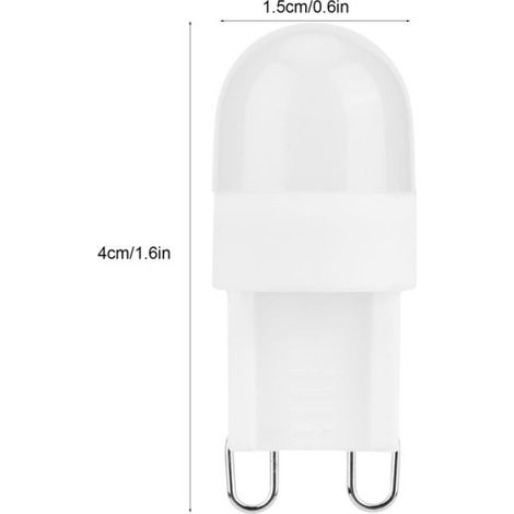 Ampoules LED à culot G9 1,5 W, petite ampoule à deux broches pour lustre, éclairage intérieur, 230 V, 10 pièces- (1/4)
