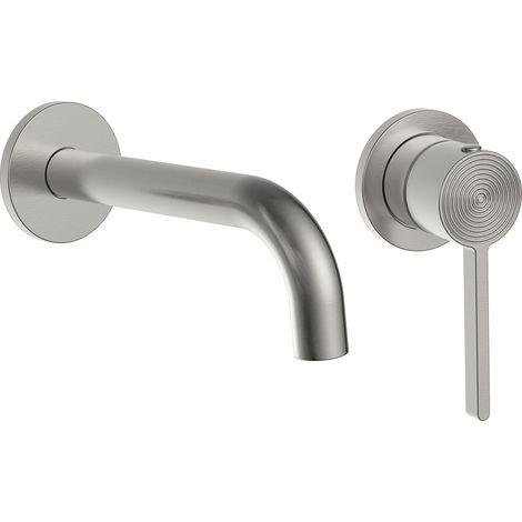 RUBINETTO DA PARETE REA FOSTER  BRUSH STEEL +BOX