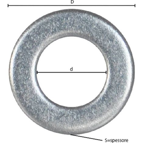 RONDELLA PIANA INOX A2 M 5 - 1,0 x 10 x 5,3 mm