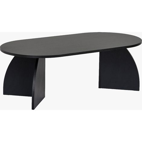 NAYALI Table basse ovale couleur bois noir 120 cm (1/5)