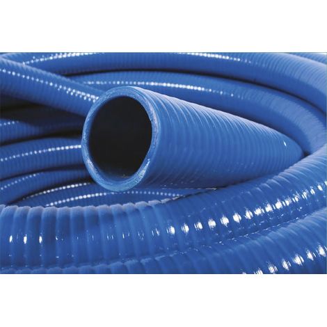 Rs Pro – Conduit flexible renforcé en PVC bleu 5m – Résistant aux hydrocarbures – Rayon de courbure 230mm – Durite de refoulement (1/2)