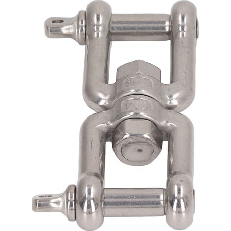 Manille à double mâchoire en acier inoxydable 304, résistante à la rouille, connecteur d'ancrage universel pour le levage de matériel, 12 mm / 0,5 po (1/5)
